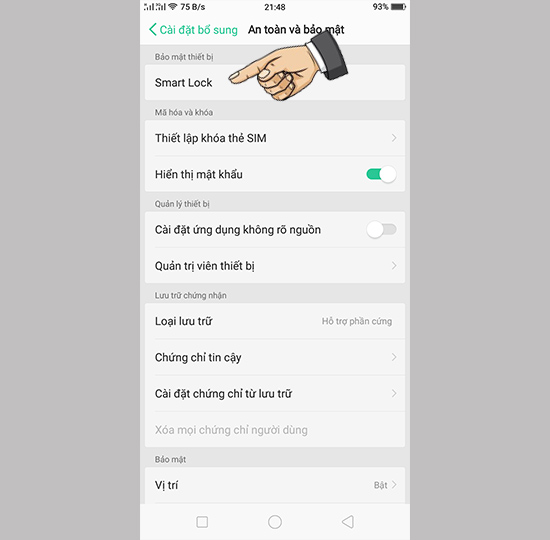 Vào Smart Lock